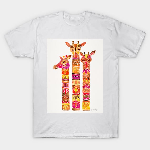 Giraffe Firey T-Shirt by CatCoq